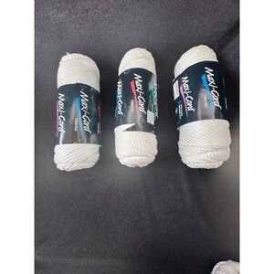 Set of 3 Maxi-Cord Twisted Polypropylene Macrame Craft Cord White 6mm 100 Yds